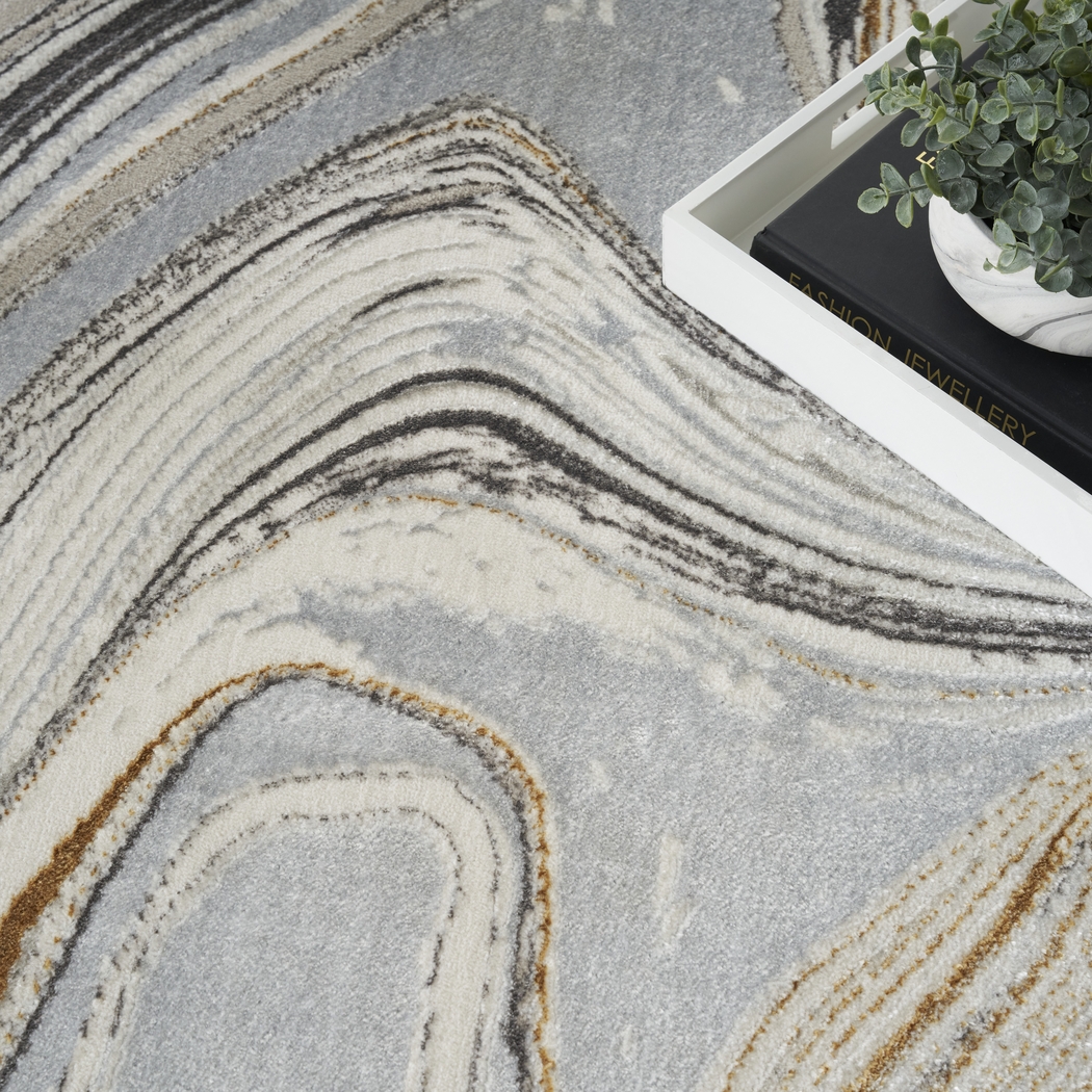 Shepdell Gray/Gold 7'10 x 9'10 Rug - Thumbnail - Image 7