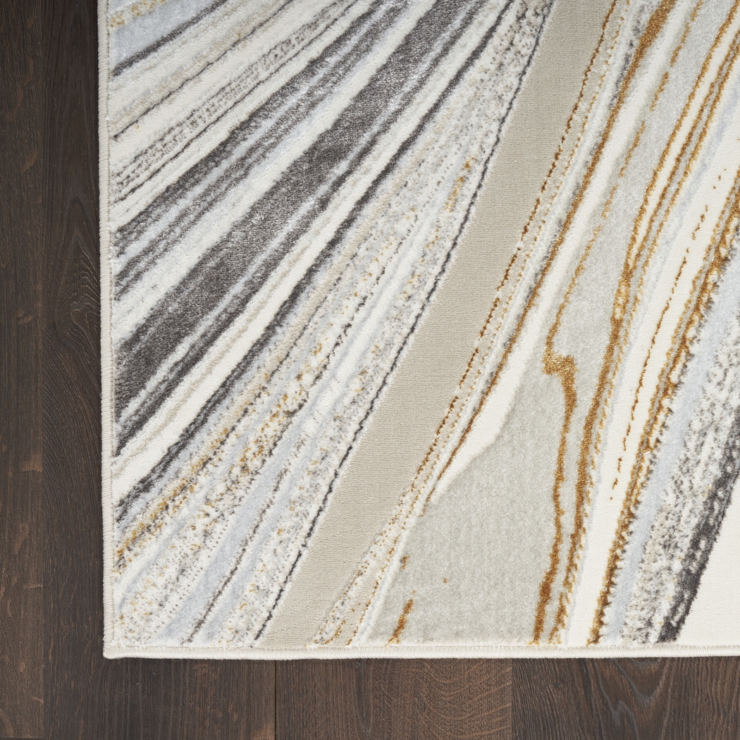 Shepdell Gray/Gold 9' x 12' Rug - Thumbnail - Image 4