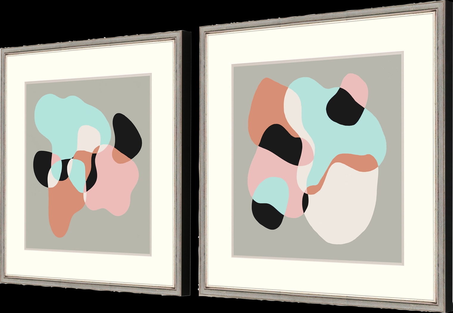 Sherbet Pink Framed Artwork, Set of 2 - Thumbnail - Image 3
