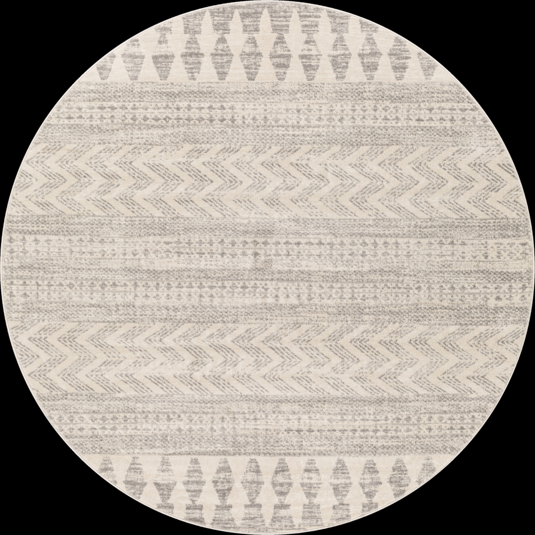 Sherbon V Off-White 6'7 Round Rug - Thumbnail - Image 1