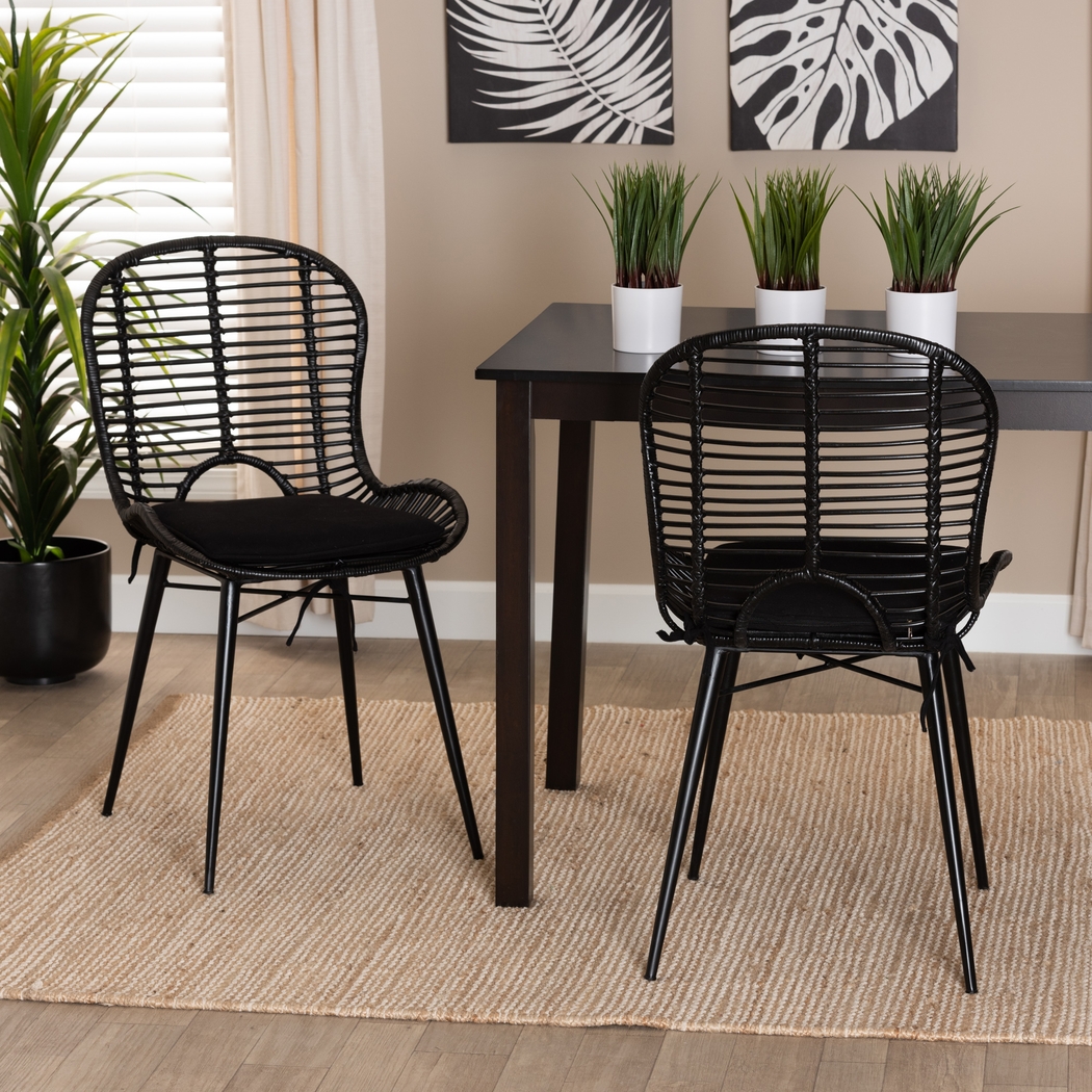 Sherburne Black Dining Chair, Set of 2 - Thumbnail - Image 2