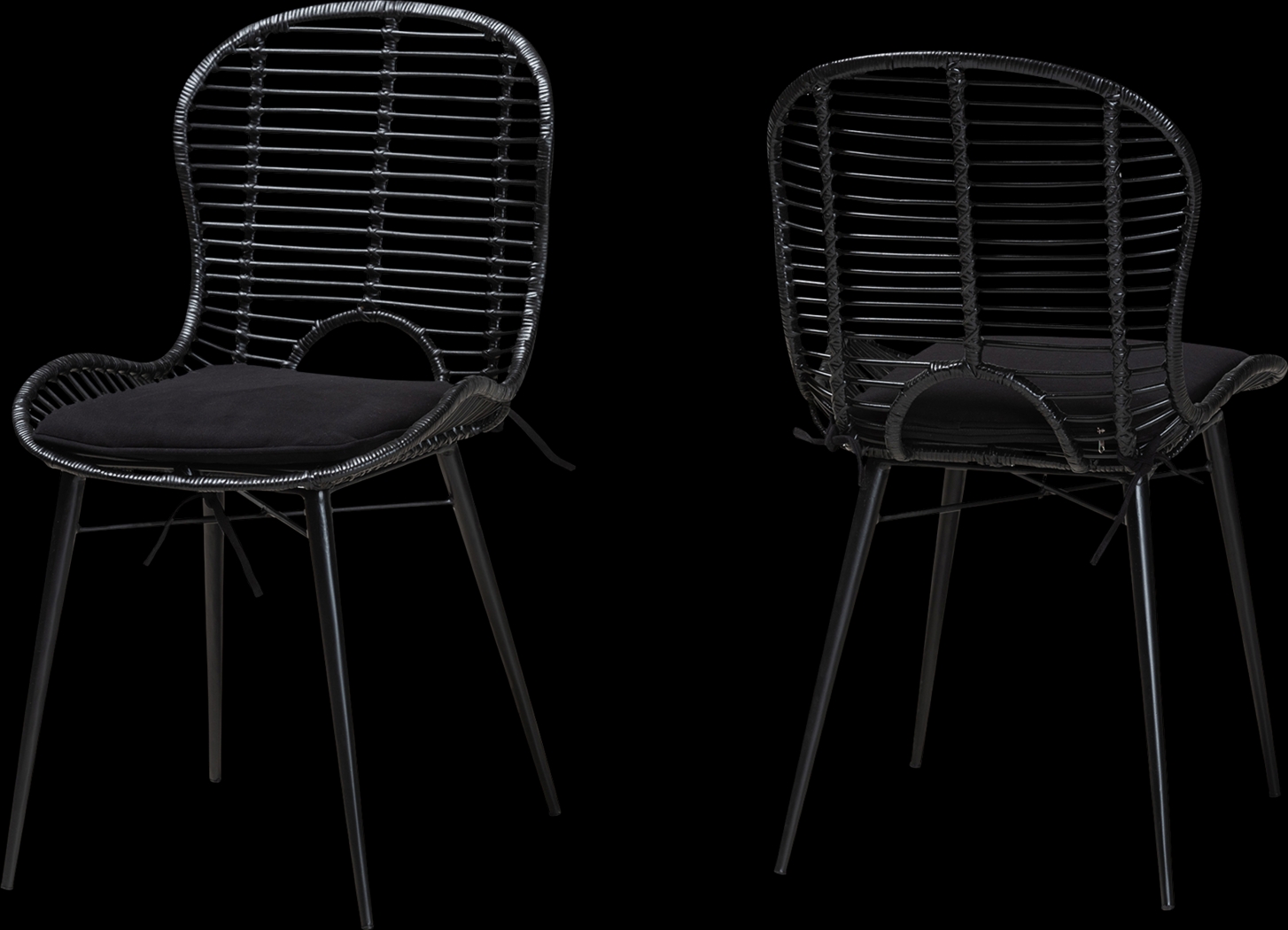 Sherburne Black Dining Chair, Set of 2 - Thumbnail - Image 1