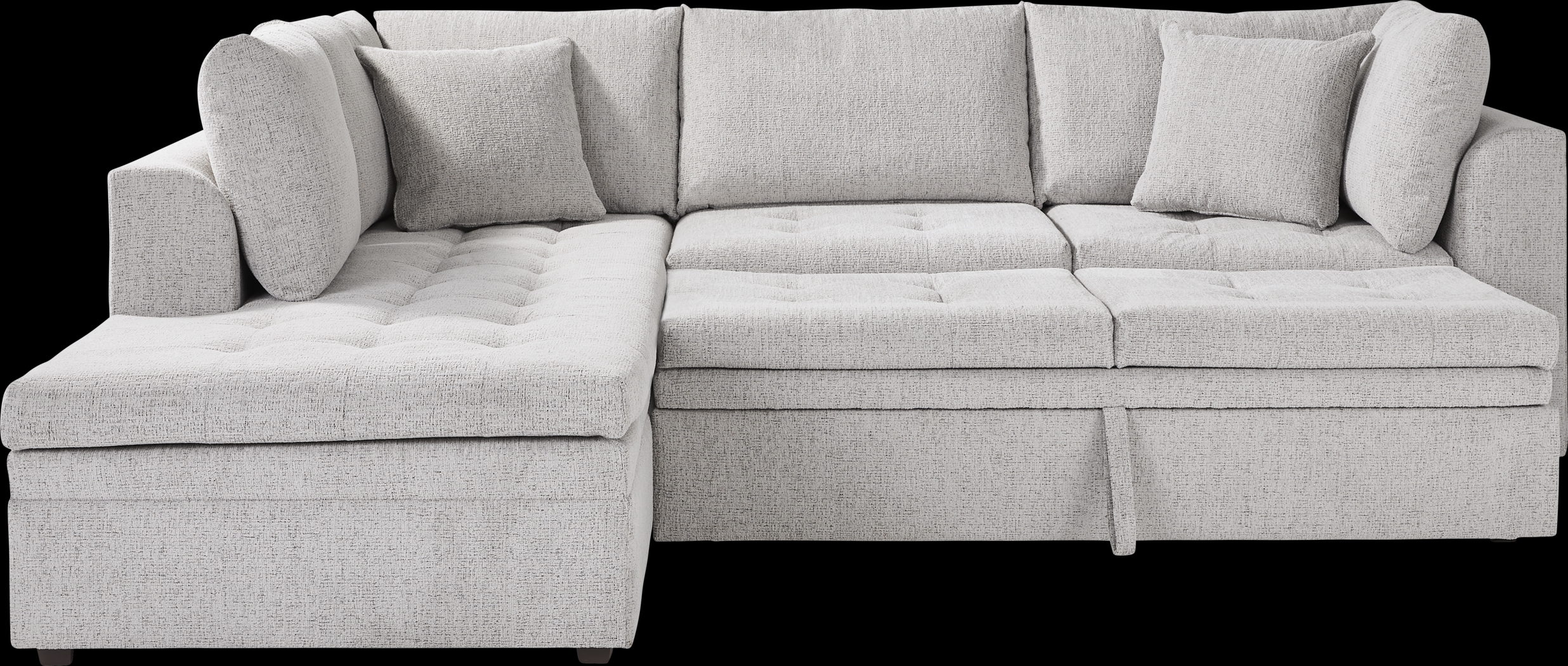 Sheridan Place Gray 4 Pc Sleeper Sectional Living Room - Thumbnail - Image 3