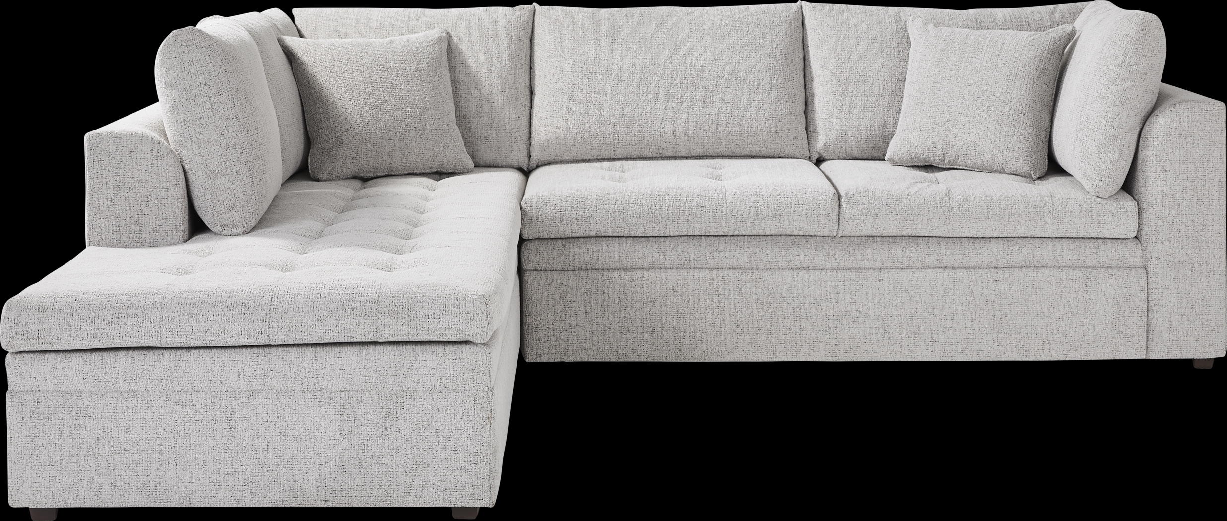 Sheridan Place Gray 4 Pc Sleeper Sectional Living Room - Thumbnail - Image 2