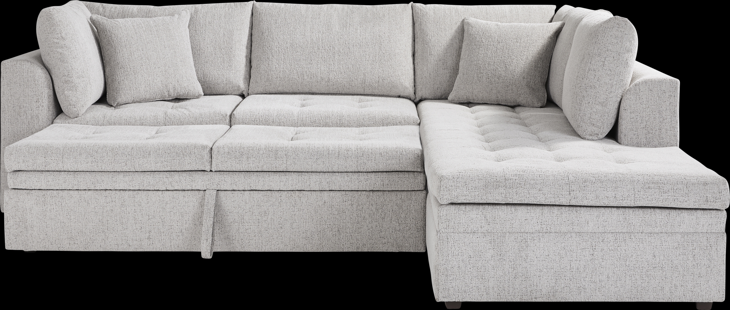 Sheridan Place Gray 4 Pc Sleeper Sectional Living Room - Thumbnail - Image 3