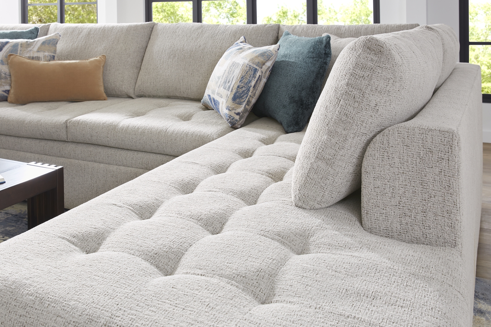 Sheridan Place Gray 4 Pc Sleeper Sectional Living Room - Thumbnail - Image 4