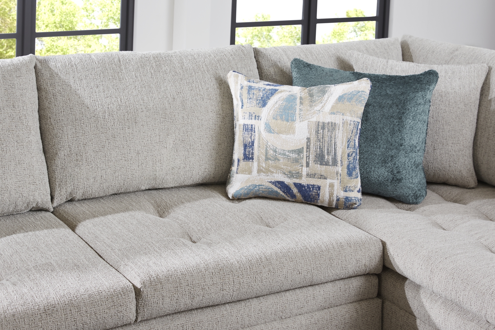 Sheridan Place Gray 4 Pc Sleeper Sectional Living Room - Thumbnail - Image 5