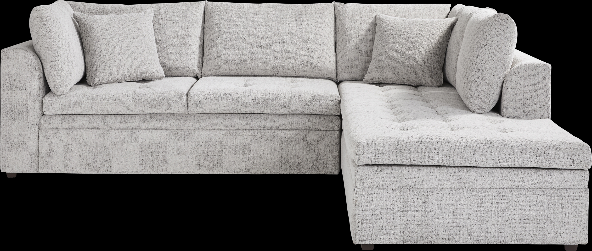 Sheridan Place Gray 4 Pc Sleeper Sectional Living Room - Thumbnail - Image 2