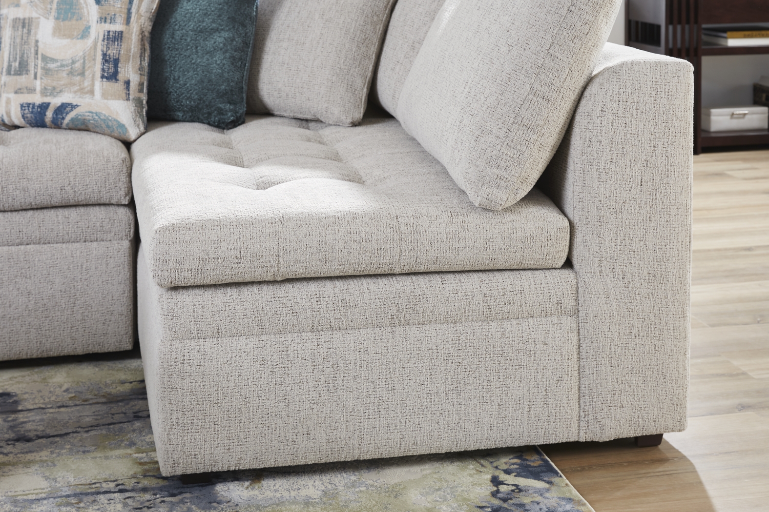 Sheridan Place Gray 5 Pc Sleeper Sectional Living Room - Thumbnail - Image 4