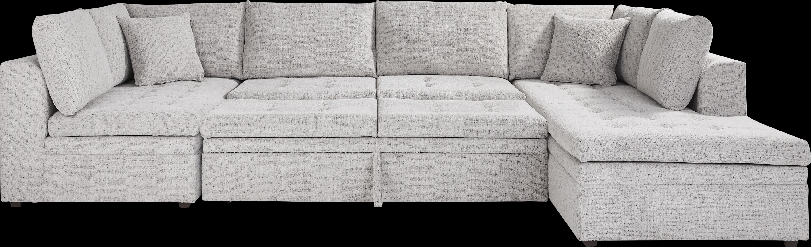 Sheridan Place Gray 3 Pc Sleeper Sectional - Thumbnail - Image 3