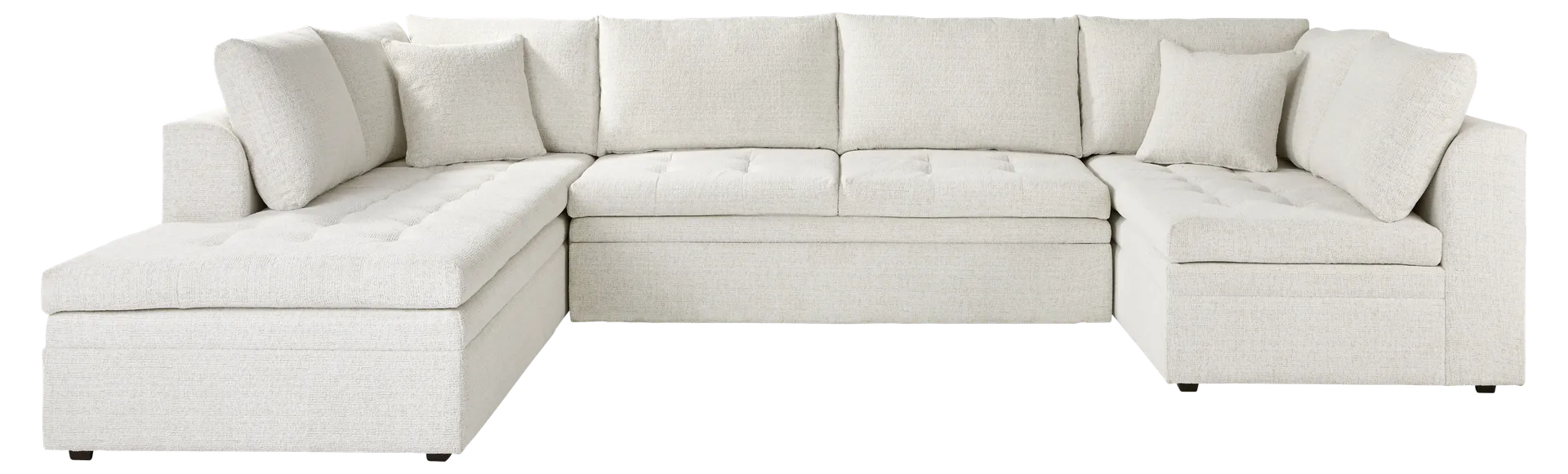 off-white 3 pc left arm chaise sectional