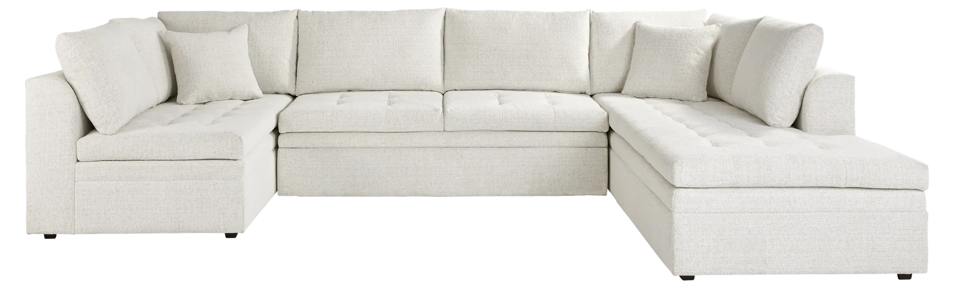 off-white 3 pc right arm chaise sectional