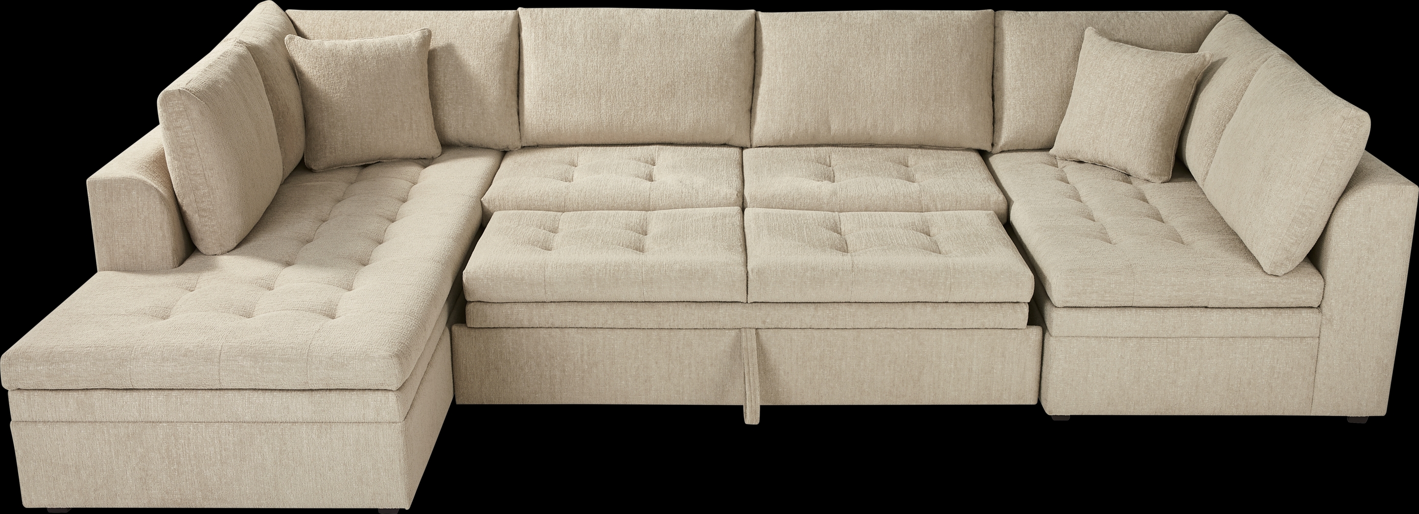 Sheridan Place Putty 3 Pc Sleeper Sectional - Thumbnail - Image 3