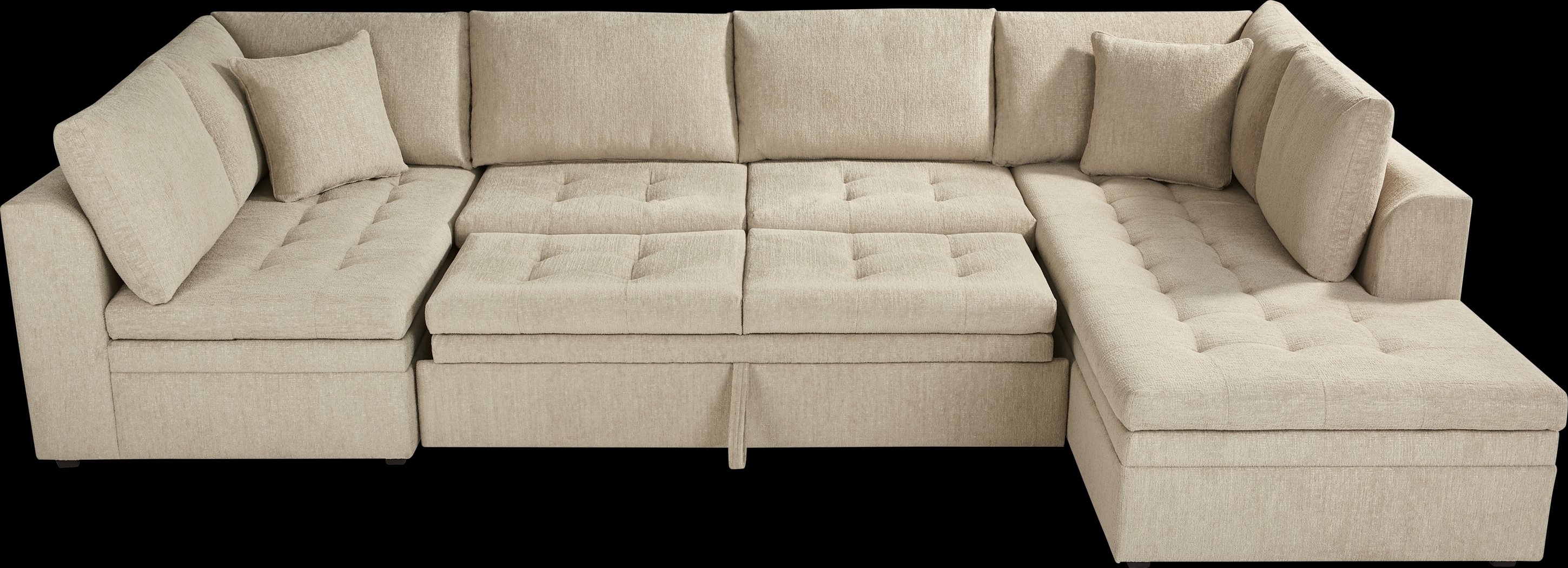 Sheridan Place Putty 3 Pc Sleeper Sectional - Thumbnail - Image 3