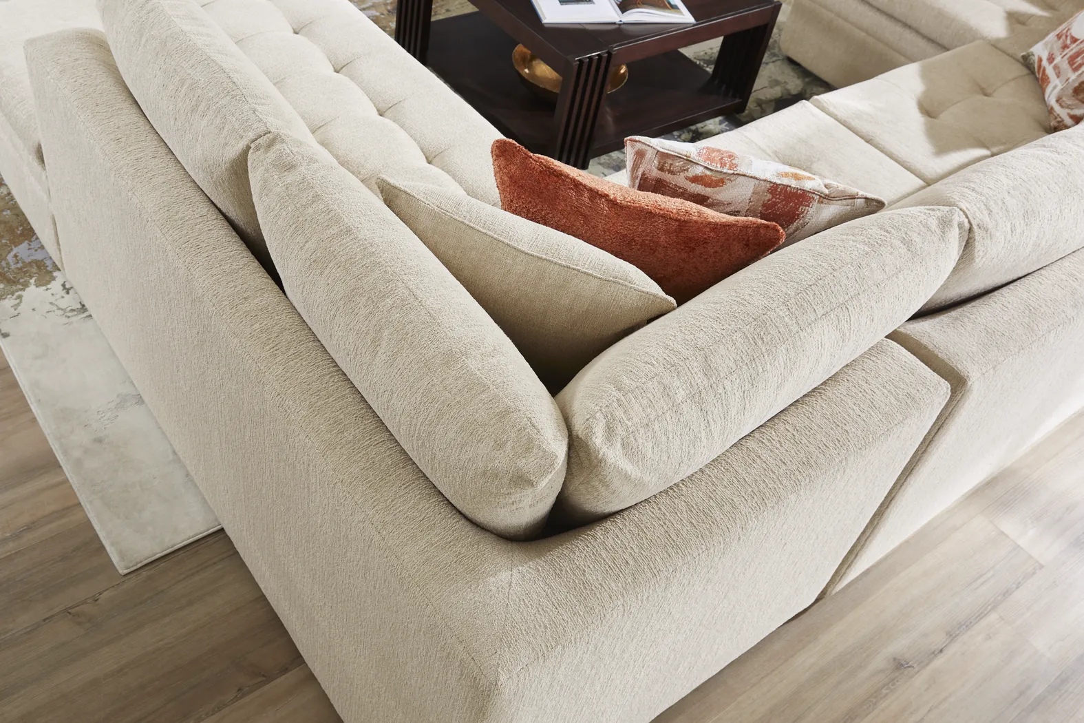 Sheridan Place Putty 3 Pc Sleeper Sectional - Image 6