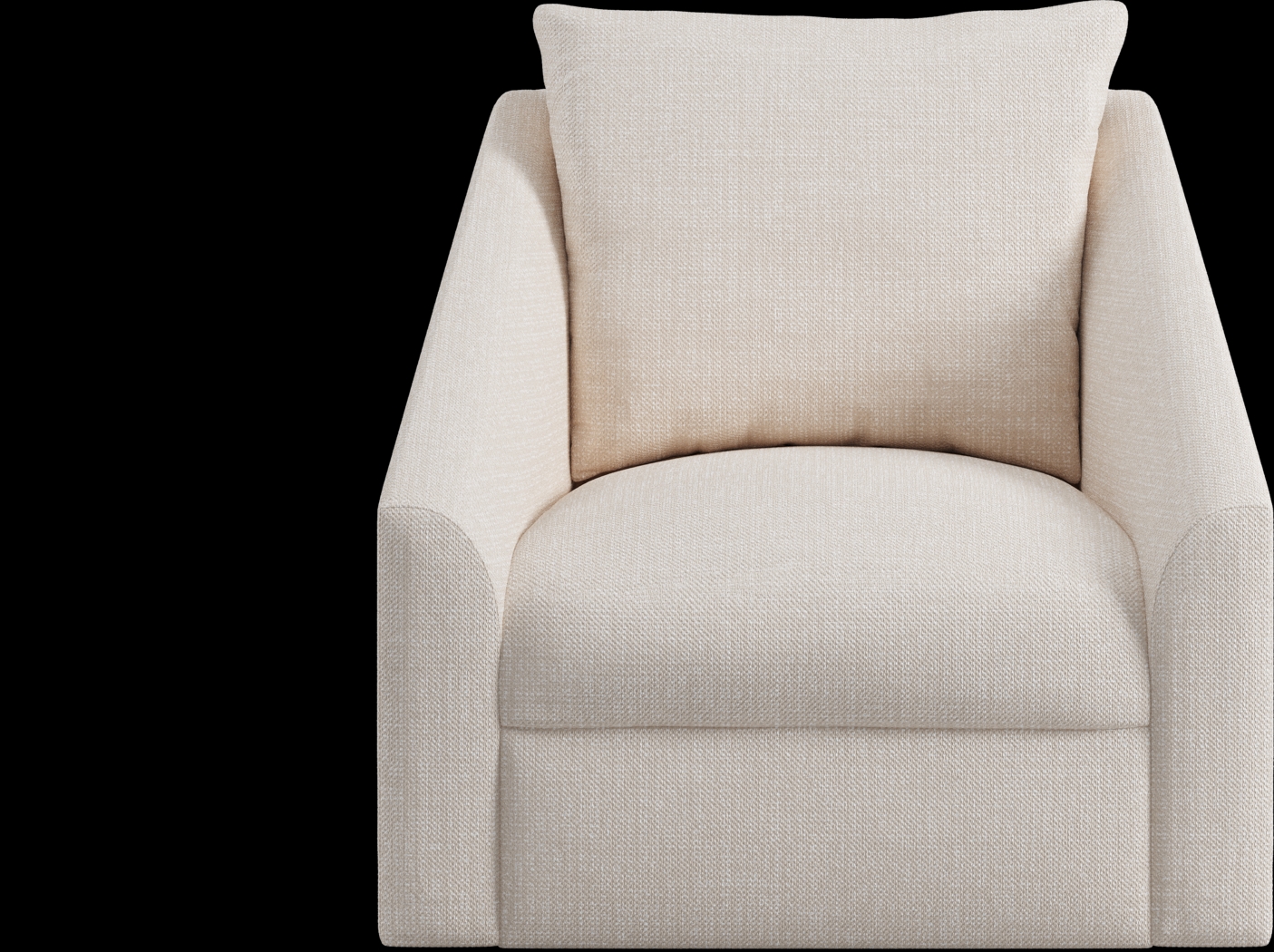 Sheridan Square Off-White Swivel Accent Chair - Thumbnail - Image 2