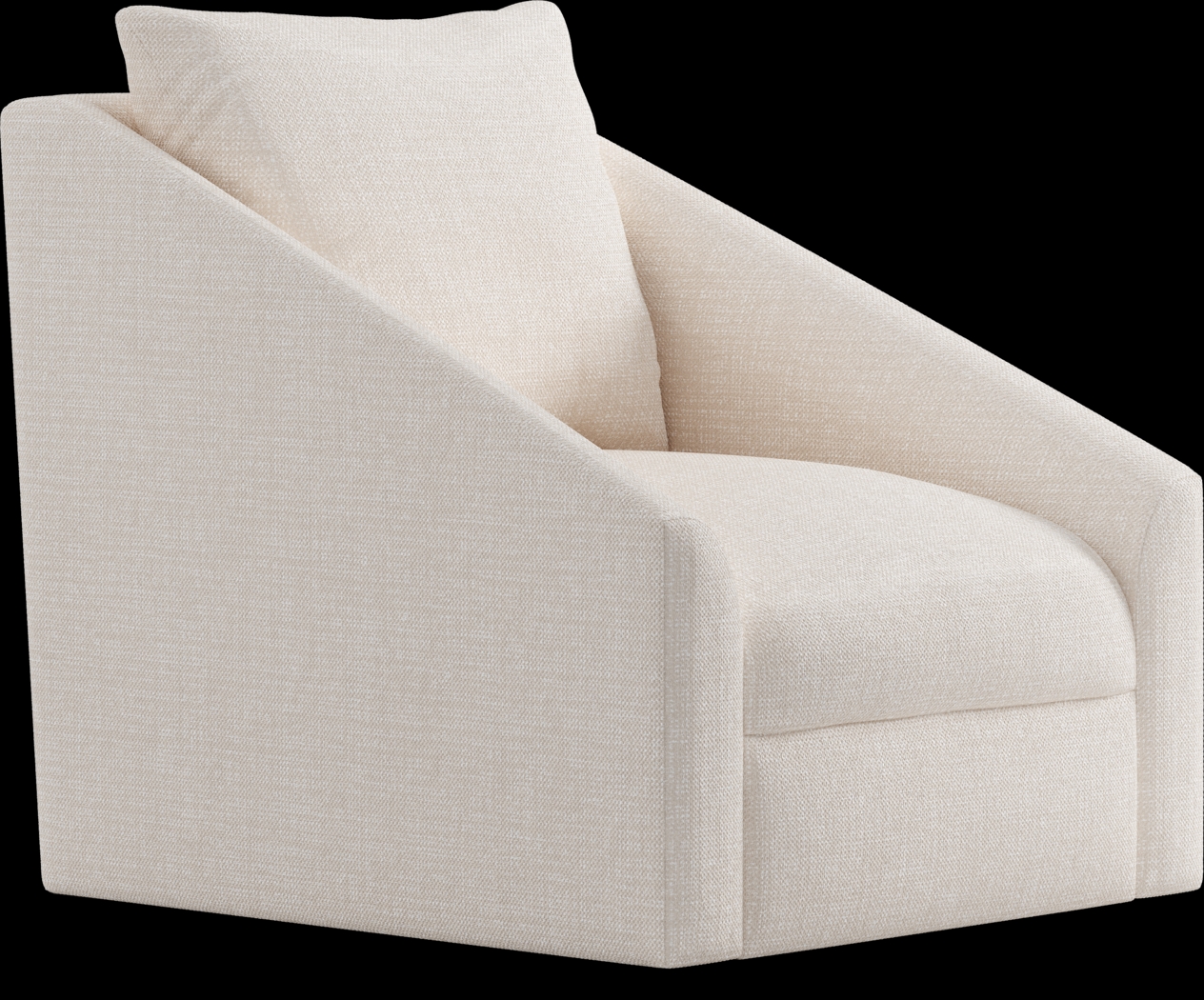 Sheridan Square Off-White Swivel Accent Chair - Thumbnail - Image 1