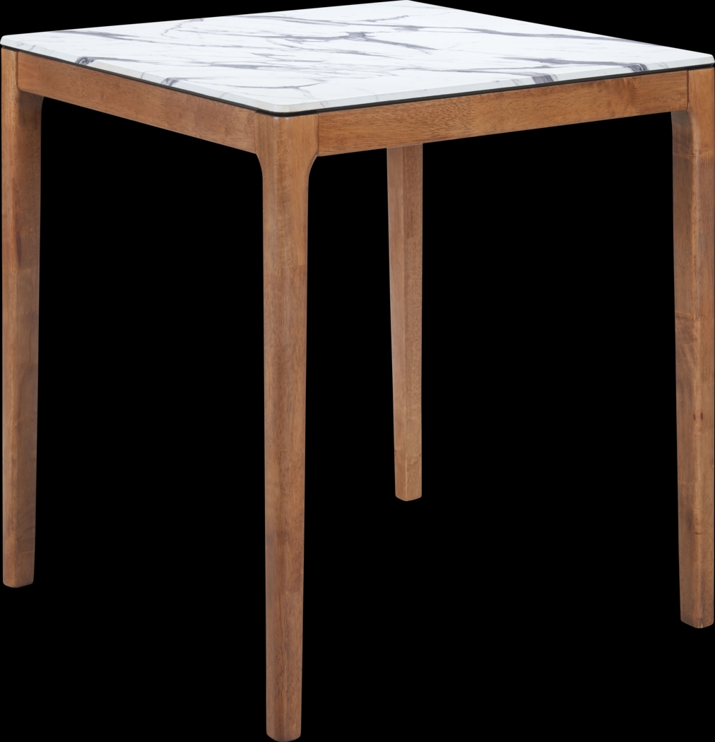 Sherin White Square Counter Height Table - Thumbnail - Image 1