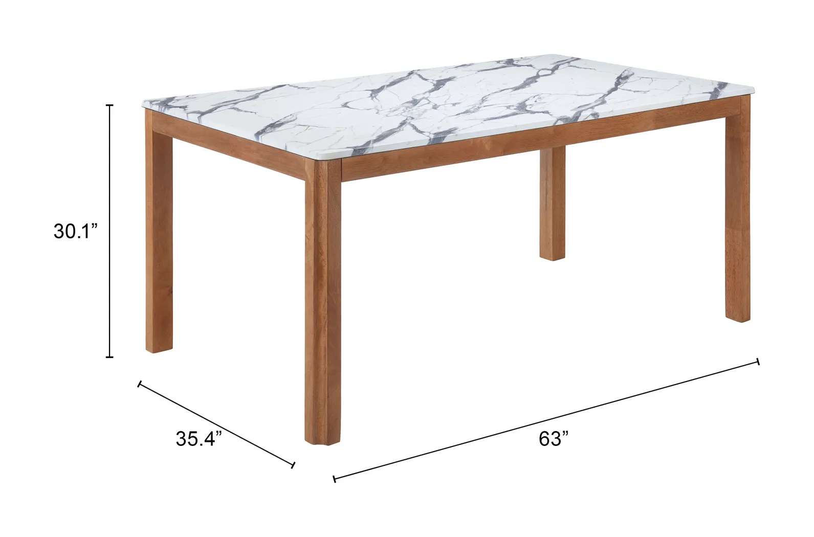 Sherin White Dining Table - Thumbnail - Image 2