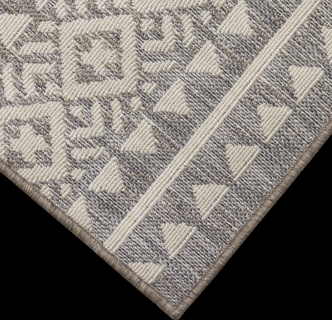 Sherrich Gray 7'10 x 9'10 Indoor/Outdoor Rug - Thumbnail - Image 7