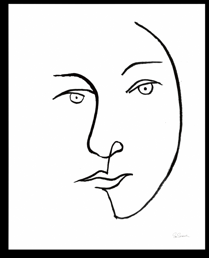 Sheryll's Portrait II White Artwork - Thumbnail - Image 1