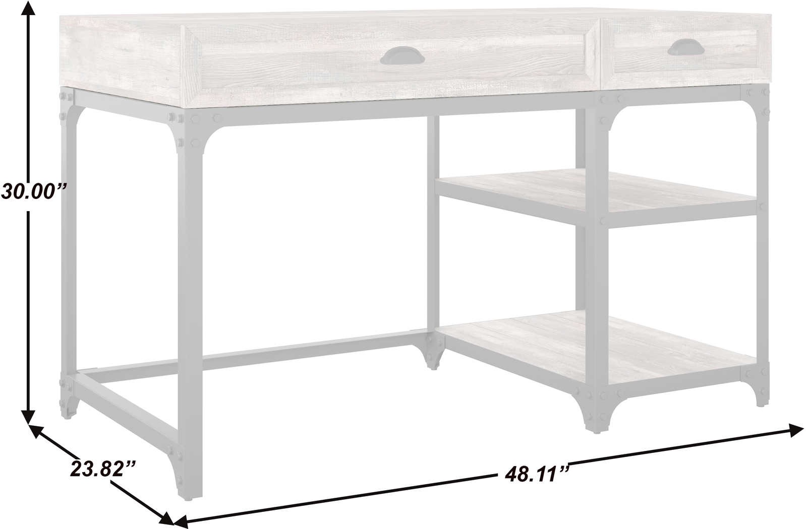 Shiaway Oak Desk - Thumbnail - Image 9