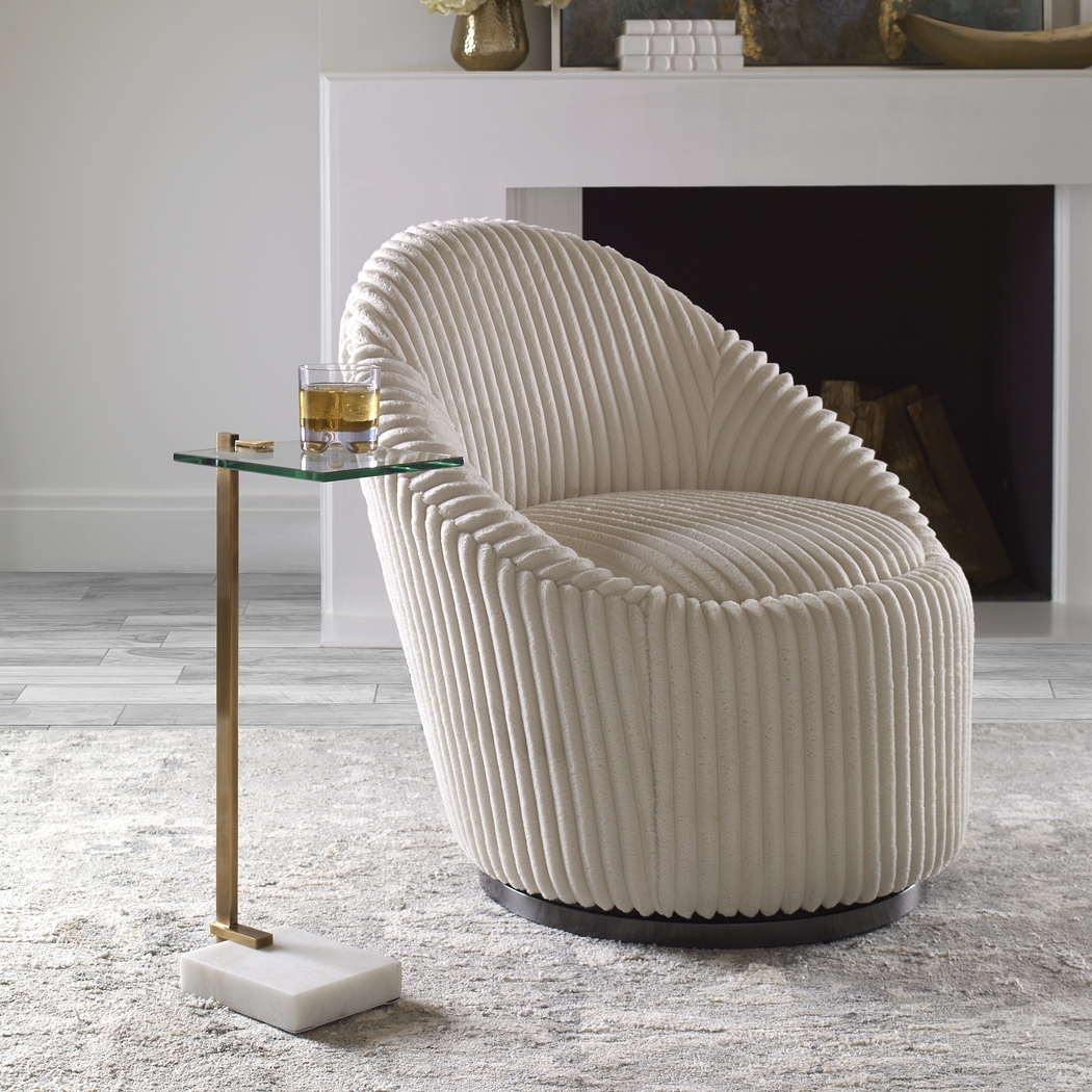 Shibell White Accent Table - Thumbnail - Image 4