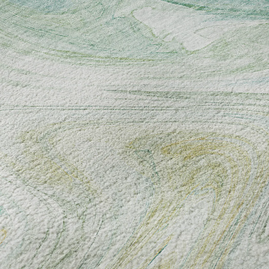 Shilo Light Blue 5' x 8' Machine Washable Rug - Thumbnail - Image 2
