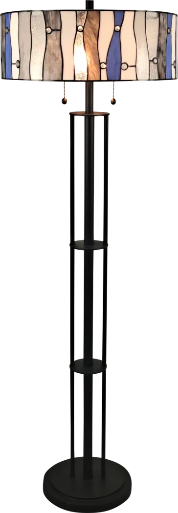 Shiloh Avenue Blue Tiffany Floor Lamp - Thumbnail - Image 1