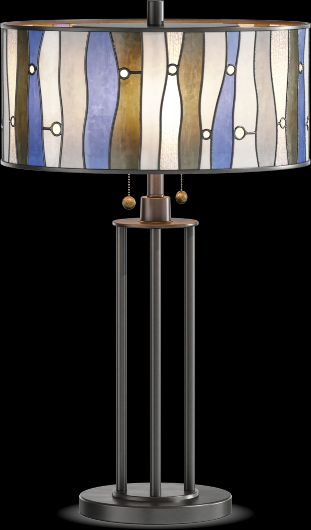Shiloh Avenue Blue Tiffany Table Lamp - Thumbnail - Image 1