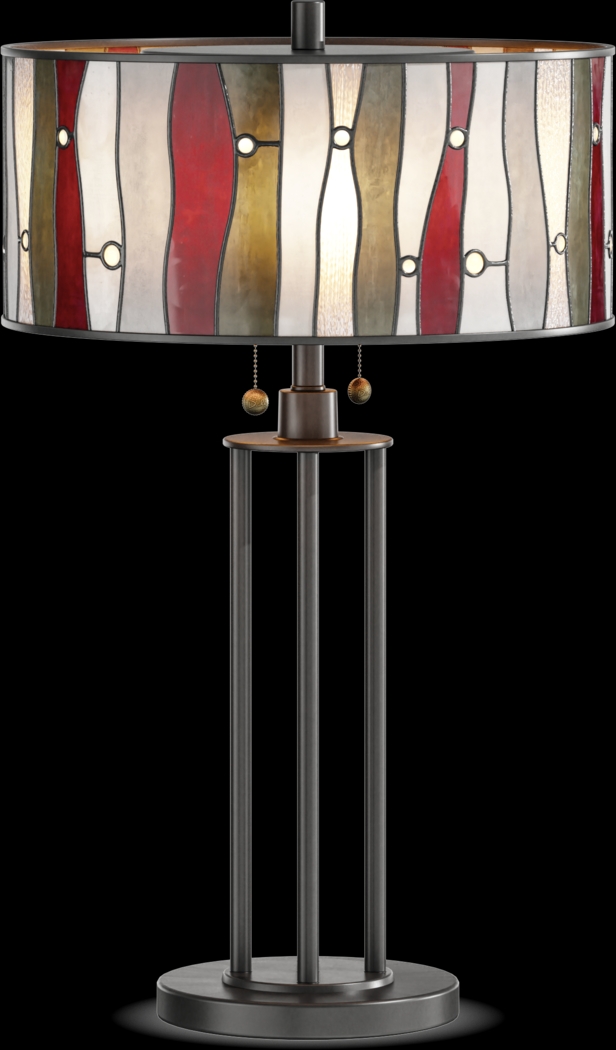 Shiloh Avenue Red Tiffany Table Lamp - Thumbnail - Image 1