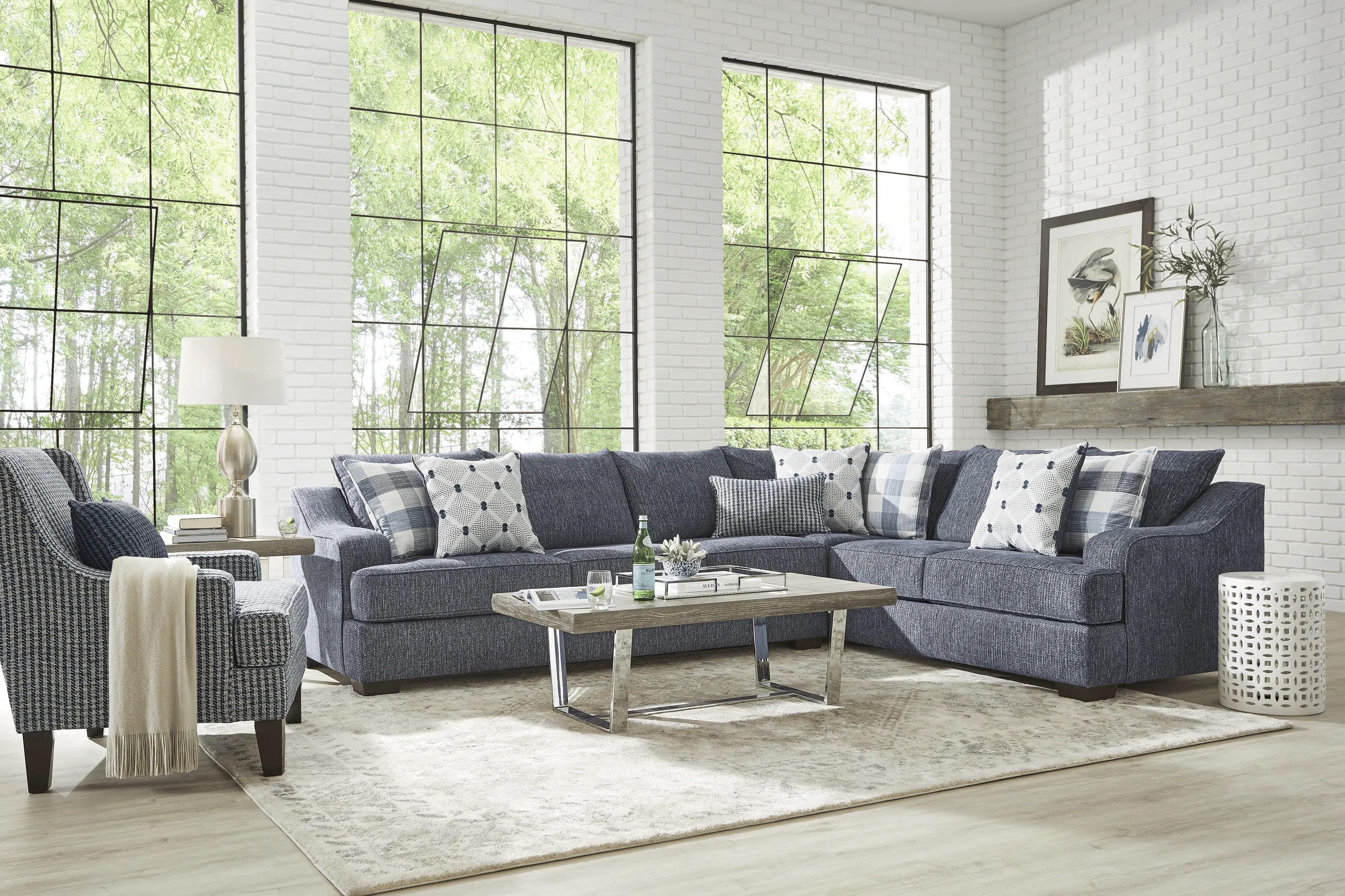 Shiloh Trail Indigo 2 Pc Sectional - Thumbnail - Image 2