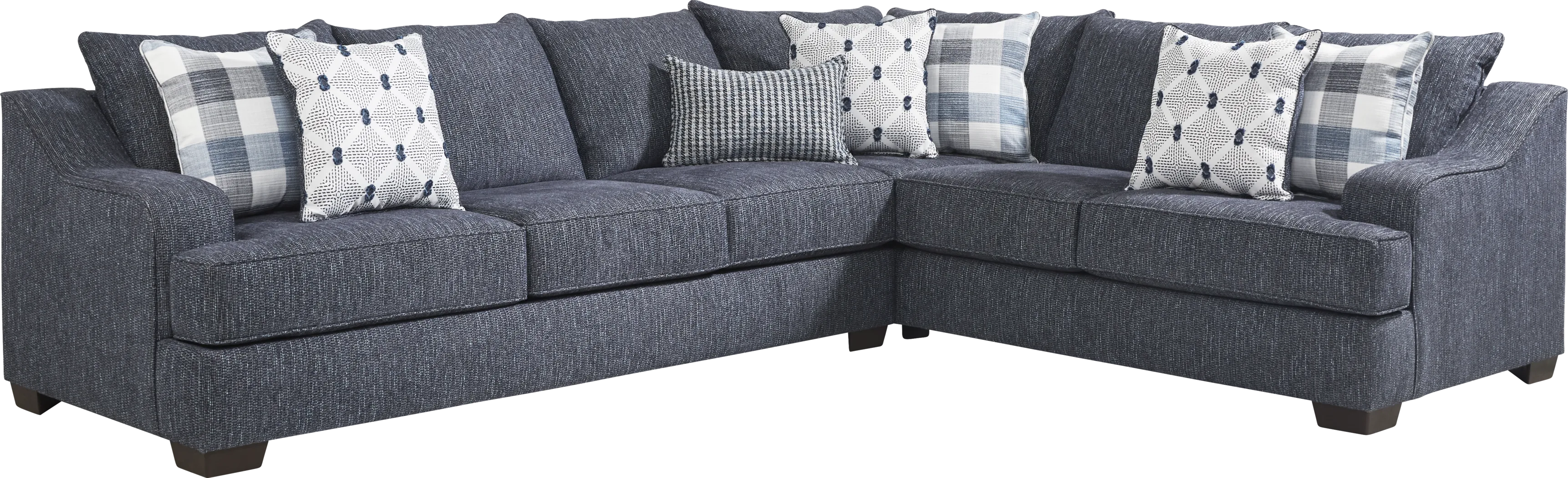 Shiloh Trail Indigo 2 Pc Sectional - Thumbnail - Image 1