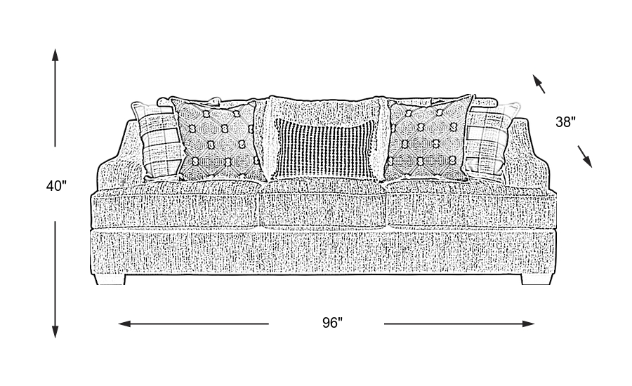 Dimension Image. Please refer to the Dimension Tab on this page for dimension details.
