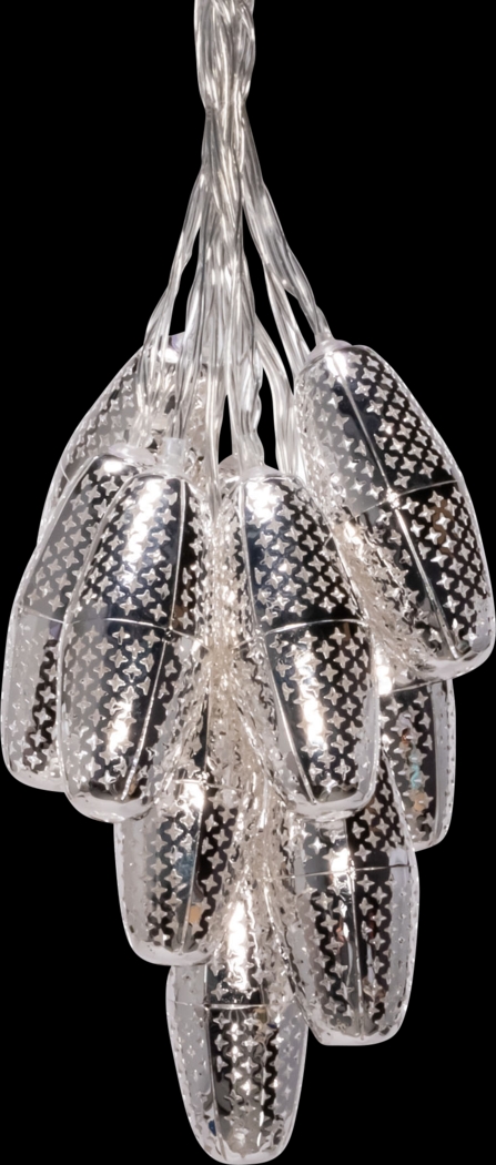 Shimmering Starscape Silver Outdoor Solar String Lights - Thumbnail - Image 3