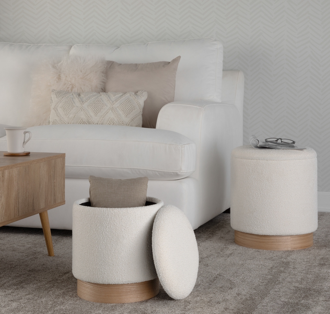 Shimoore Cream Nesting Ottoman, Set of 2 - Thumbnail - Image 4