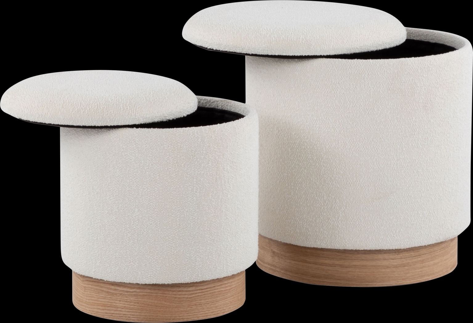 Shimoore Cream Nesting Ottoman, Set of 2 - Thumbnail - Image 6