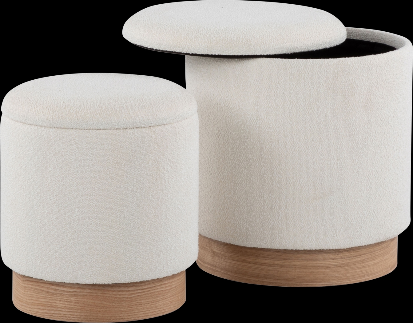 Shimoore Cream Nesting Ottoman, Set of 2 - Thumbnail - Image 8