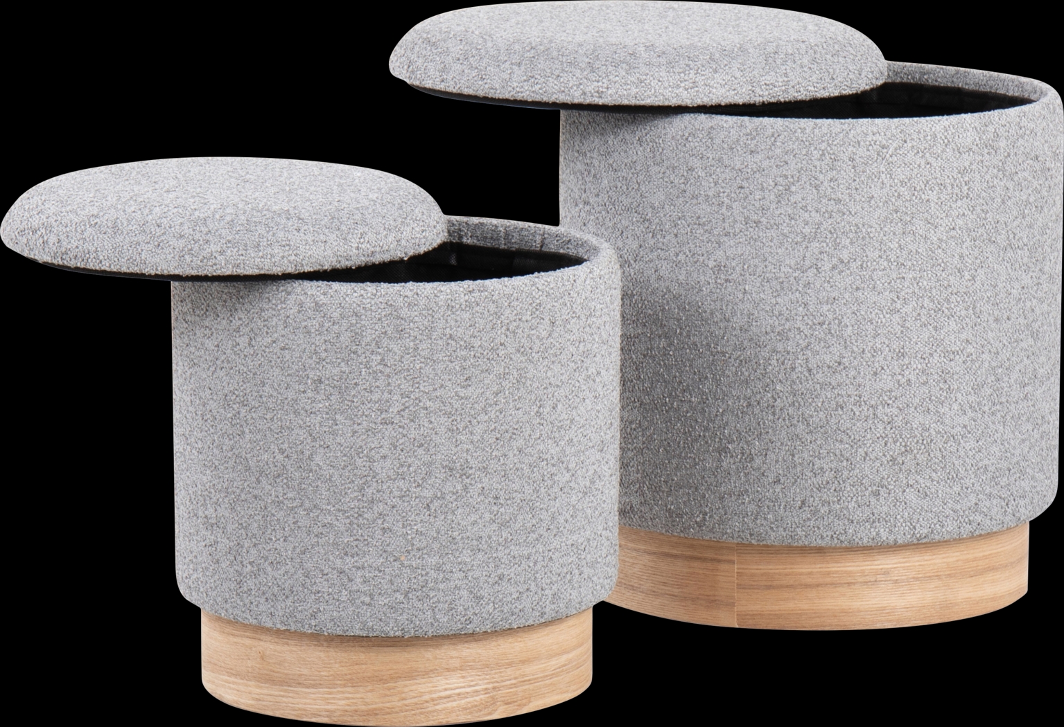 Shimoore Gray Nesting Ottoman, Set of 2 - Thumbnail - Image 5