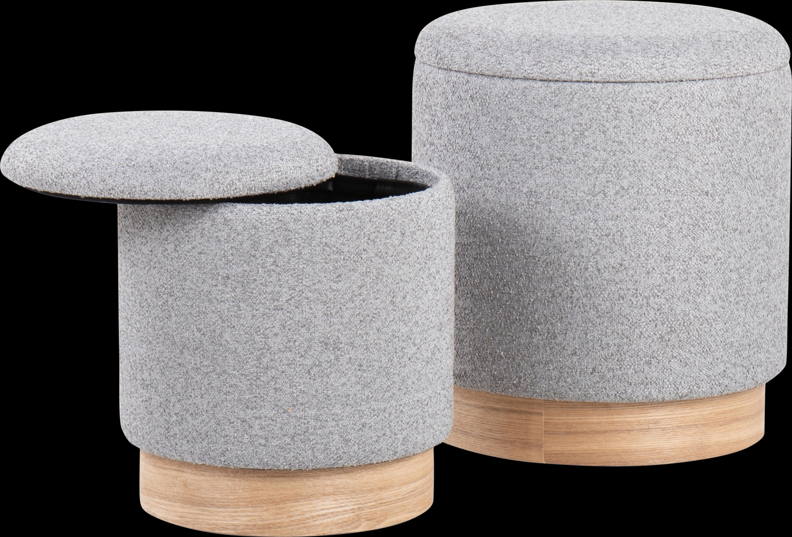Shimoore Gray Nesting Ottoman, Set of 2 - Thumbnail - Image 6