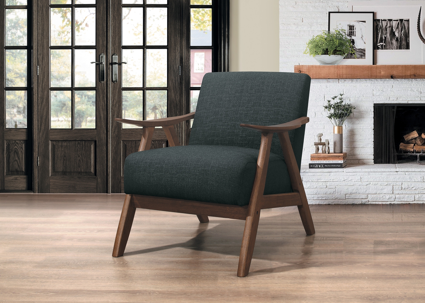 Shinano Dark Gray Accent Chair - Thumbnail - Image 6