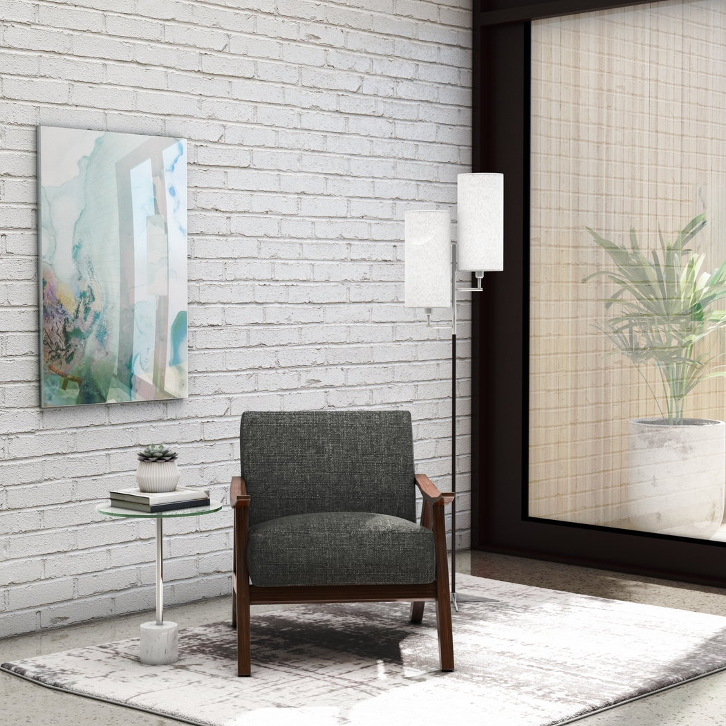 Shinano Gray Accent Chair - Thumbnail - Image 2