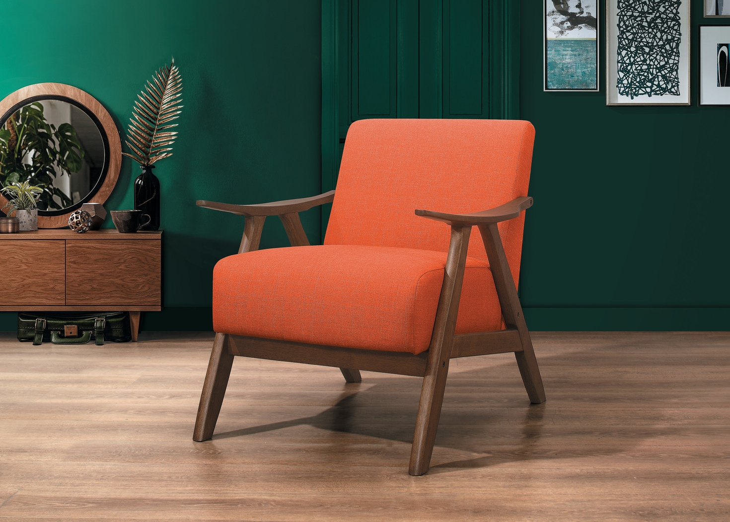 Shinano Orange Accent Chair - Thumbnail - Image 6