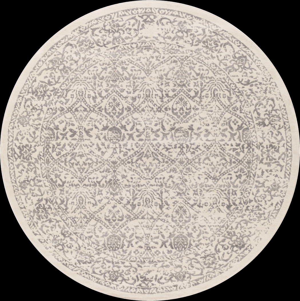 Shinnwood I Off-White 6'7 Round Rug - Thumbnail - Image 1