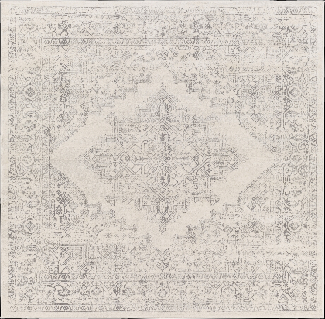 Shinnwood V White 6'7 Square Rug - Thumbnail - Image 1