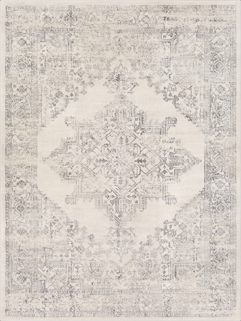 Shinnwood V White 6'7 x 9' Rug - Thumbnail - Image 1