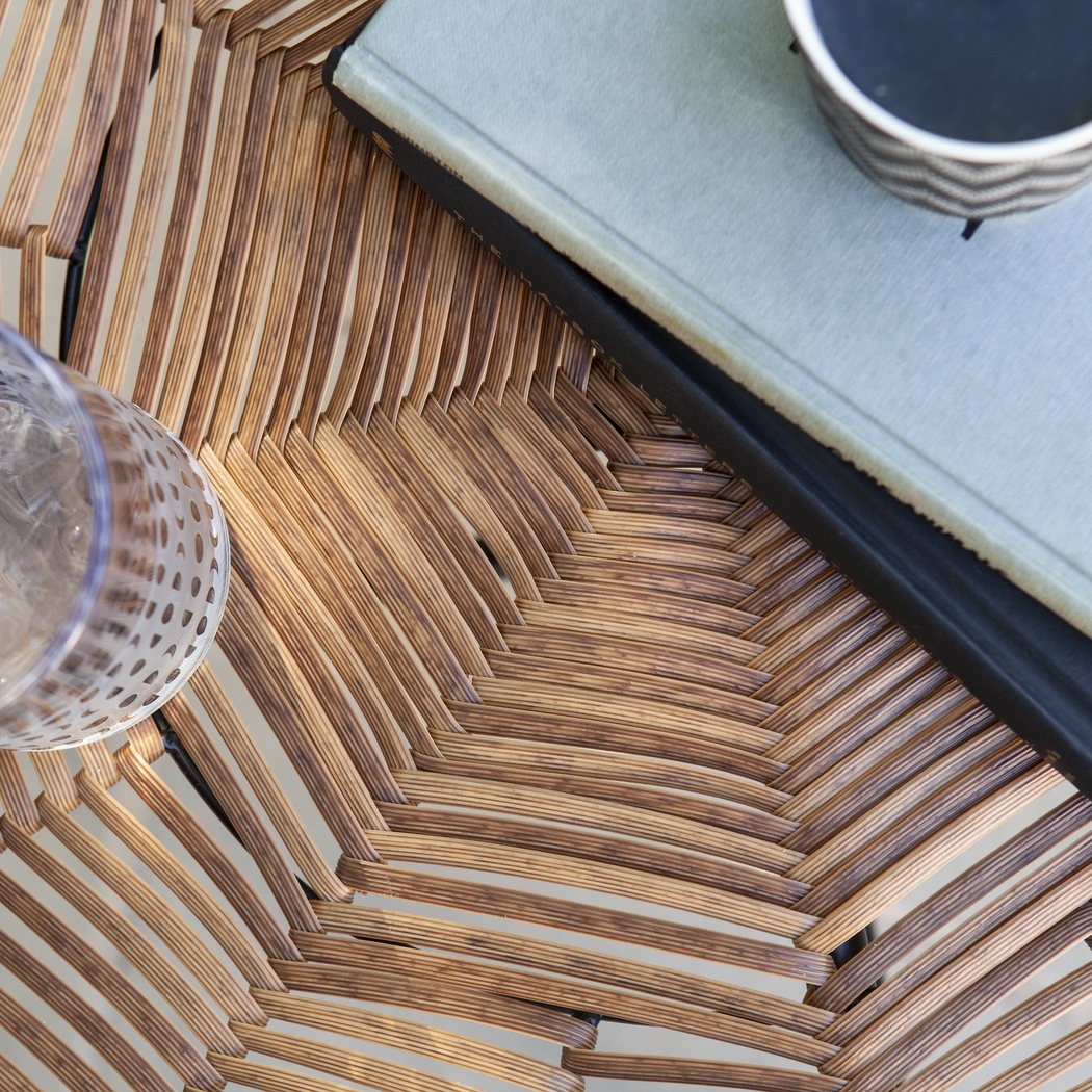 Shirene Natural Outdoor Nesting Tables, Set of 2 - Thumbnail - Image 3