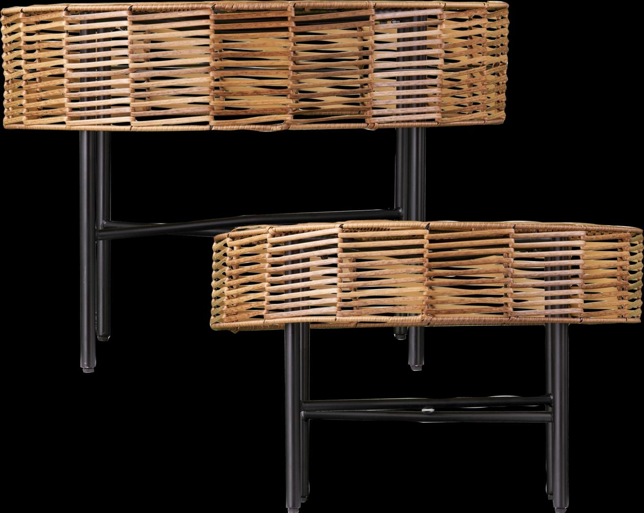 Shirene Natural Outdoor Nesting Tables, Set of 2 - Thumbnail - Image 5