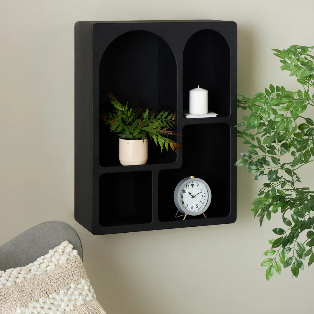 Shiri Black Wall Shelf - Thumbnail - Image 2