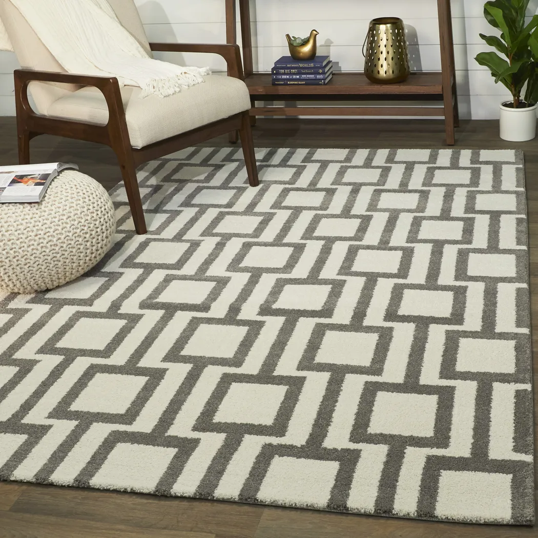 Shiveley Gray 7'10 x 10' Rug - Thumbnail - Image 2